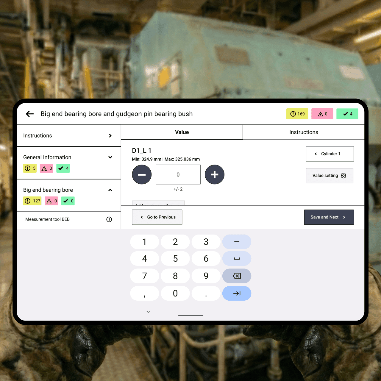 Field research in loud engine rooms, for software that had to work in them
